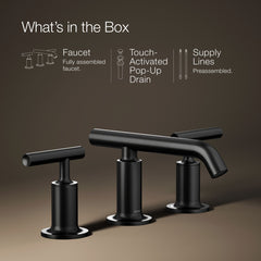 Kohler Purist Widespread Bathroom Faucet with Drain Assembly | product photo