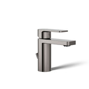Parallel Single Hole Bathroom Faucet with Drain Assembly in Vibrant Titanium