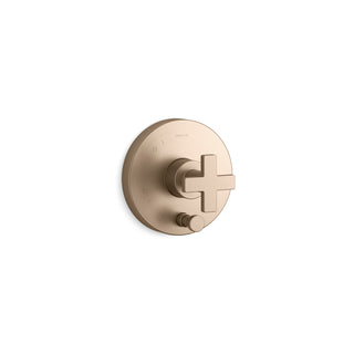 Composed Diverter Faucet Trim Cross Handle in Vibrant Brushed Bronze