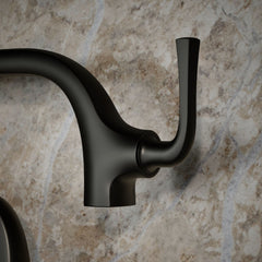 Kohler Graze Wall-Mount Pot Filler Faucet, Swing Arm Kitchen Pot Filler Faucet in Matte Black | detail photo
