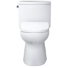 WASHLET 1.28 GPF Elongated Floor Mounted Two-Piece Toilet (S7 Bidet Seat Included) with Auto Flush in Cotton | product photo
