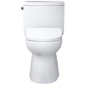 WASHLET 1.28 GPF Elongated Floor Mounted Two-Piece Toilet (S7 Bidet Seat Included) with Auto Flush in Cotton