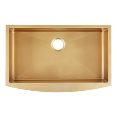 Atlas 33" L Farmhouse / Apron Kitchen Sink in Matte Gold | product photo