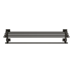 Essentials Cube Wall Mounted Towel Rack in Matte Black | product photo