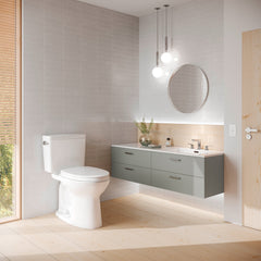 Drake® Two-Piece Elongated 1.28 GPF Universal Height TORNADO FLUSH® Toilet in 12" | product photo