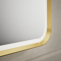 Kohler Essential 22" X 34" Rectangular Lighted Framed Mirror | detail photo