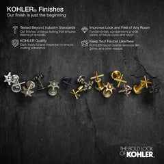 Kohler Pair  Angle Supplies with Stop, Cross Handle and Annealed Vertical Tube | product photo