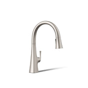 Graze Touchless Pull-Down Kitchen Sink Faucet with Voice Activation in Vibrant Stainless