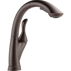 Linden Pull Out Single Handle Kitchen Faucet with Accessories in Venetian Bronze | product photo