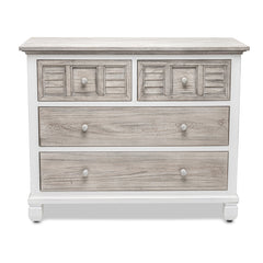 4-Drawer Chest, Solid Mindi Wood, Dovetail Joints, Wood Knobs