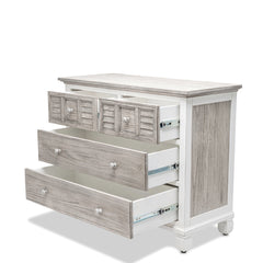 4-Drawer Chest, Solid Mindi Wood, Dovetail Joints, Wood Knobs