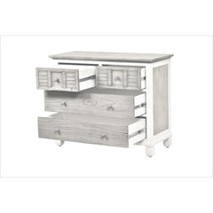4-Drawer Chest, Solid Mindi Wood, Dovetail Joints, Wood Knobs