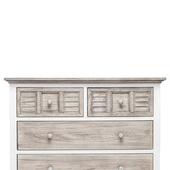 4-Drawer Chest, Solid Mindi Wood, Dovetail Joints, Wood Knobs