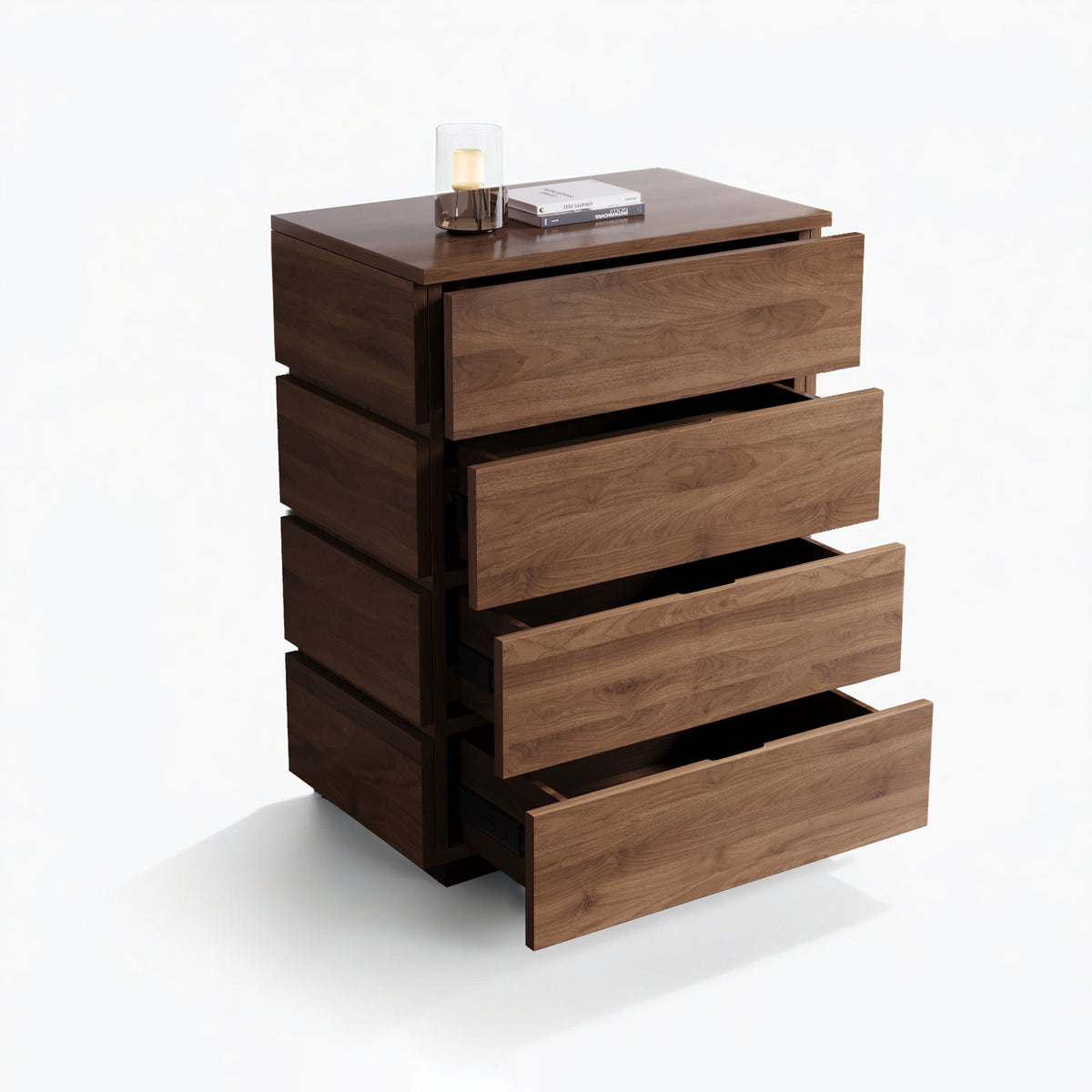 4-Drawer Dresser, Manufactured Wood, Brown