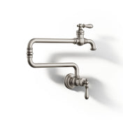 Artifacts Single-Hole Wall-Mount Pot Filler in Vibrant Stainless