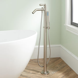 Napier Freestanding Tub Faucet and Hand Shower in Brushed Nickel