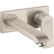 Metris E Wall Mounted Bathroom Faucet in Brushed Nickel