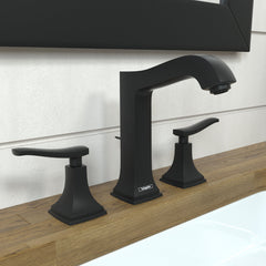 Metropol Classic Widespread Bathroom Faucet in Matte Black | product photo