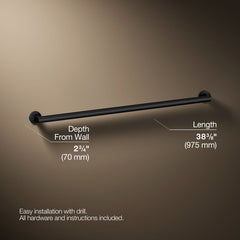 Kohler Components In Grab Bar in Matte Black | product photo