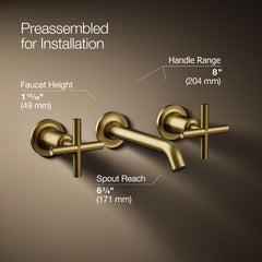 Kohler Purist Wall-Mounted Bathroom Faucet | product photo