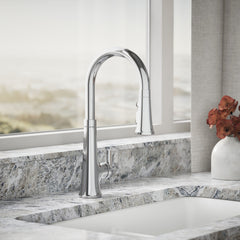 Kohler Tone Touchless Pull-Down Kitchen Sink Faucet with Three-Function Sprayhead | product photo