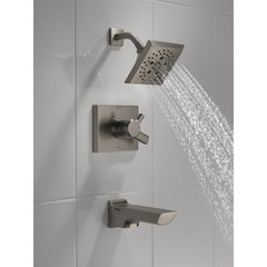 Pivotal® Tub and Shower Faucet Trim Kit with H2Okinetic® Technology in Lumicoat Black Stainless | product photo