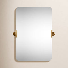 Kohler Castia By Studio McGee 20 in. X 30 in. Rectangular Mirror in Vibrant Brushed Moderne Brass | product photo