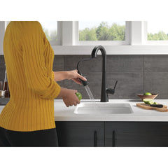 Monrovia Bar Faucet with Pull Down Sprayer in Matte Black | product photo