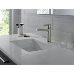 Galeon Single Hole Bathroom Faucet with Drain Assembly in Brushed Nickel | product photo