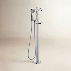 Cassidy™ Floor Mounted Clawfoot Tub Faucet Trim in Chrome | product photo