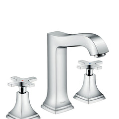 Metropol Classic Widespread Faucet 160 with Cross Handles and Drain Assembly, 1.2 GPM in Chrome | product photo