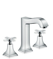 Metropol Classic Widespread Faucet 160 with Cross Handles and Drain Assembly, 1.2 GPM in Chrome