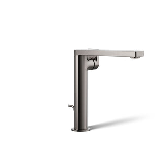 Composed Single Hole Bathroom Faucet with Drain Assembly in Vibrant Titanium