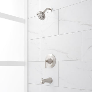 Provincetown Pressure Balance Tub and Shower Set in Brushed Nickel