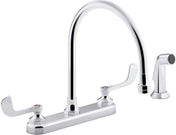 Triton Bowe Kitchen Sink Faucet with Gooseneck Spout in Polished Chrome