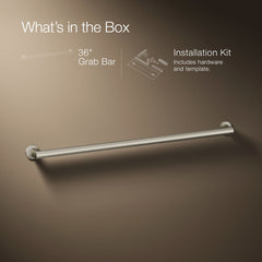 Kohler Components Grab Bar in Vibrant Brushed Nickel | product photo