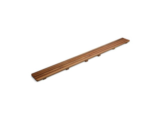 Groove Teak Drain Cover Receptor in Brown