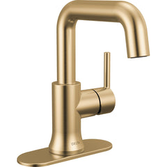 Single Handle Bathroom Faucet in Champagne Bronze | product photo