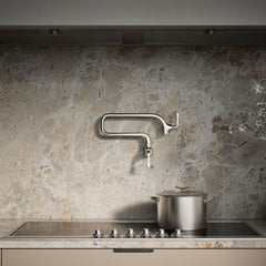 Kohler Graze Wall-Mount Pot Filler in Vibrant Polished Nickel | product photo