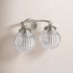 Embra Two-Light Sconce in Brushed Nickel | product photo