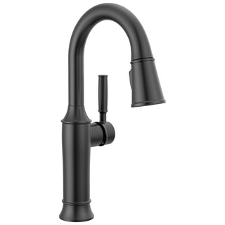 Renaldi Matte Black Bar Faucet with Pull Down Sprayer