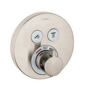 Showerselect S 1-Handle 6-Inch Wide, Temperature Memory, Thermostatic Valve Trim Only, with Diverter in Brushed Nickel