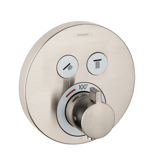 Showerselect S 1-Handle 6-Inch Wide, Temperature Memory, Thermostatic Valve Trim Only, with Diverter in Brushed Nickel