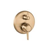 Ecostat C Thermostatic Volume Control and Diverter Faucet Trim with Lever Handle in Brushed Bronze