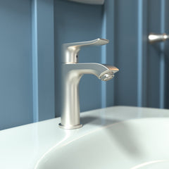 Metris Single Hole Bathroom Faucet in Brushed Nickel | product photo