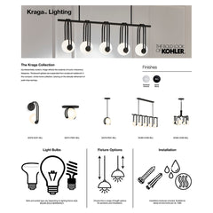 Kraga 10" 1 - Light Pendant in Matte Black | product photo