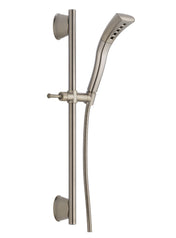 Universal Showering Components Slide Bar Full/Standard Handheld Shower Head with H2Okinetic Technology in Stainless