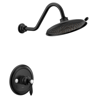 Weymouth M-Core 3-Series 1-Handle Shower Trim Kit, Valve Required in Matte Black