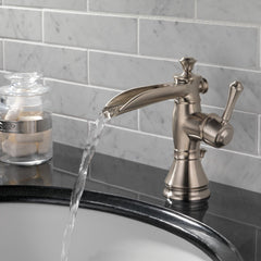 Cassidy™ Single Hole Bathroom Faucet with Drain Assembly in Brilliance Stainless | product photo