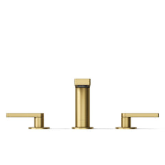 Kohler Composed Widespread Bathroom Faucet with Drain Assembly in Brushed Brass | product photo